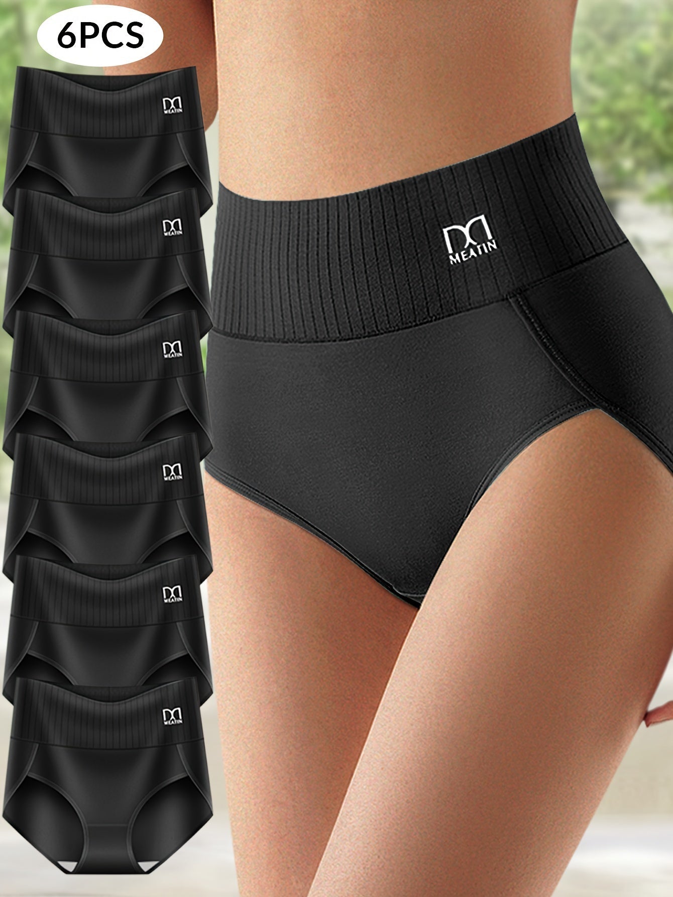 Avera ™ | 6-pack Andas & Bekväma Höga Midjetrosor med Magstöd
