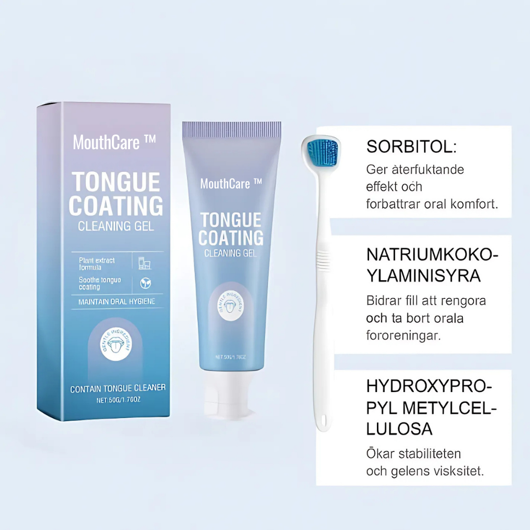 MouthCare™ | Säg adjö till beläggningar på tungan, dålig lukt och bakterier