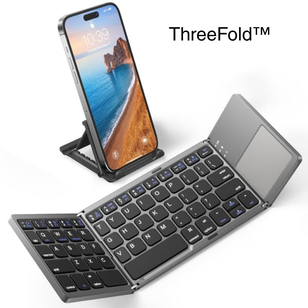 ThreeFold™ | Allt i ett vikbart tangentbord med touchpad.