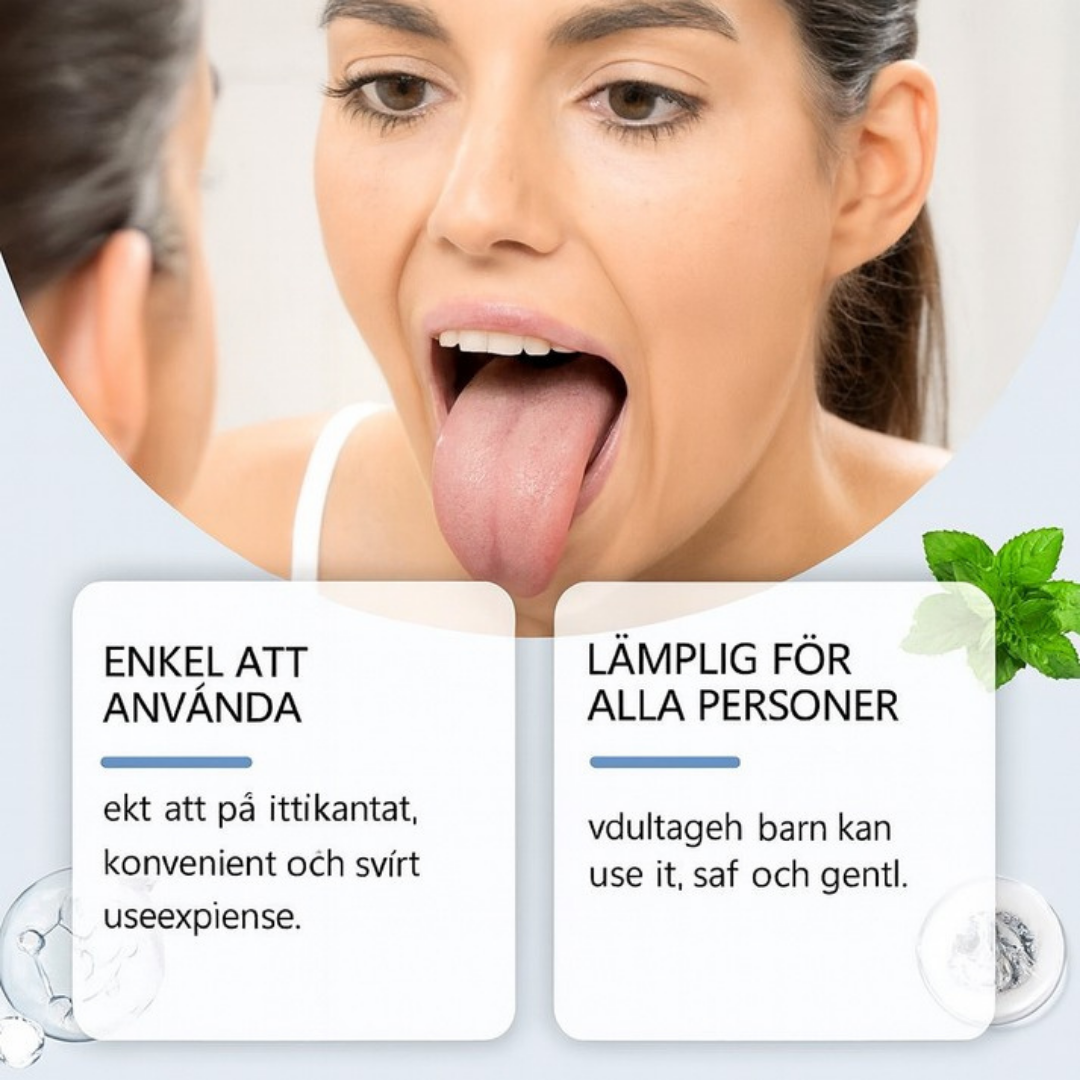 MouthCare™ | Säg adjö till beläggningar på tungan, dålig lukt och bakterier