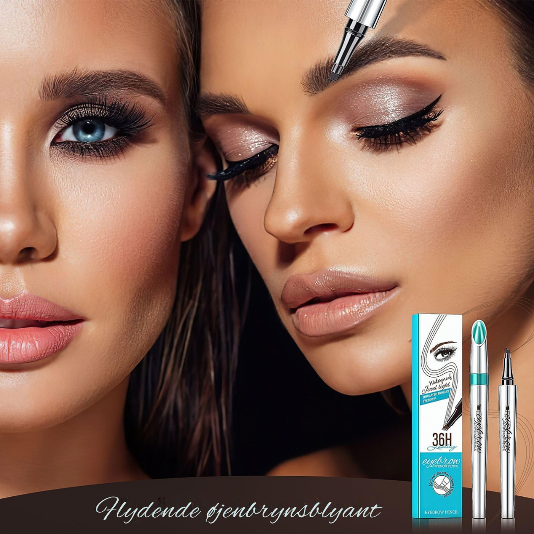 LashPro | 3D Vattentät mikroblading ögonbrynsstift 4 gaffelspets tatueringsstift (2-pack)