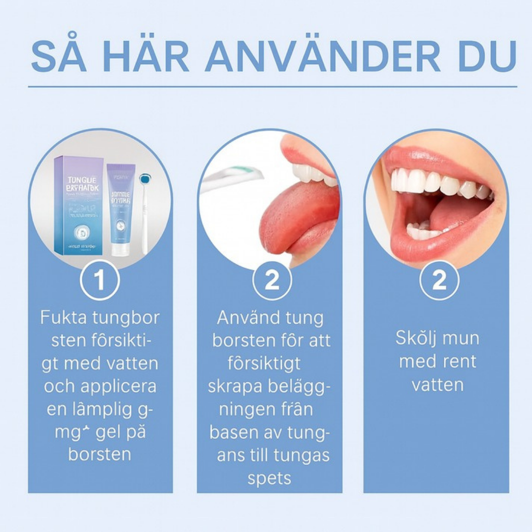 MouthCare™ | Säg adjö till beläggningar på tungan, dålig lukt och bakterier