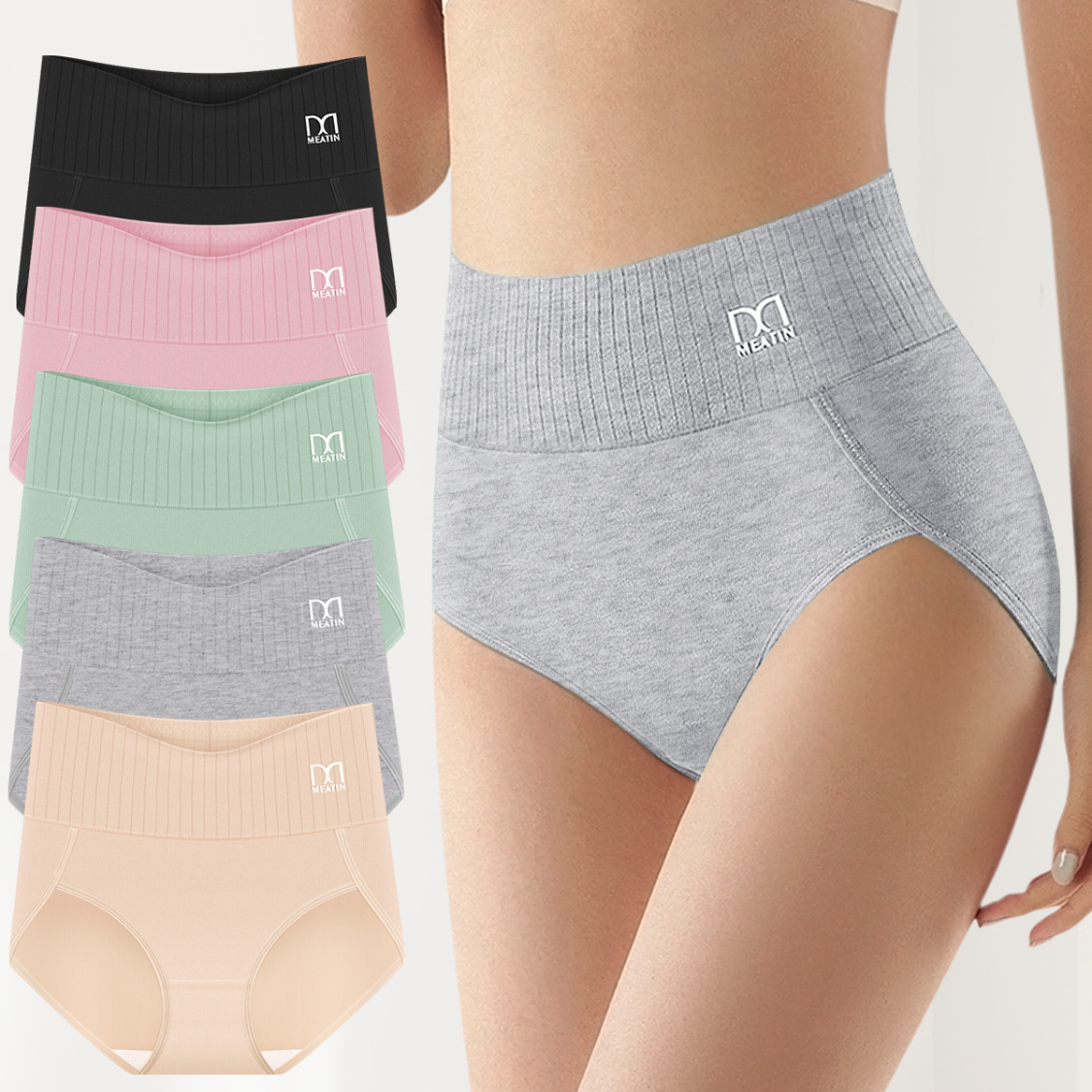 Avera ™ | 6-pack Andas & Bekväma Höga Midjetrosor med Magstöd