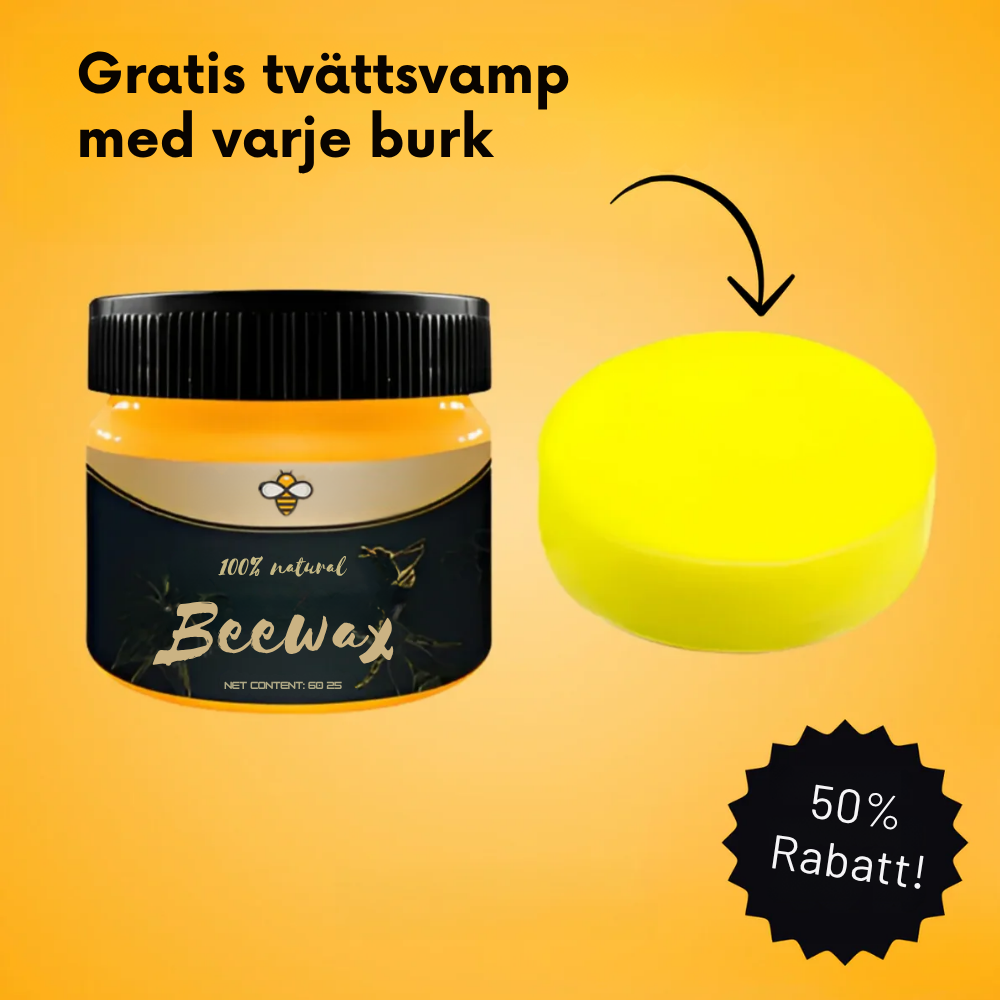 BeeWax | Förnya dina trämöbler utan att renovera + Gratis svamp. 50-70% RABATT!