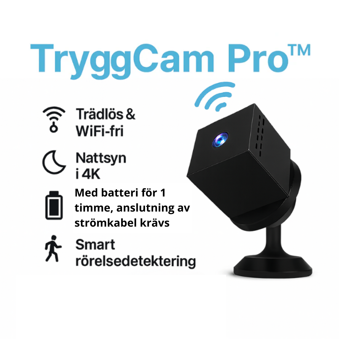 TryggCam Pro™ | Den smarta säkerhetskameran