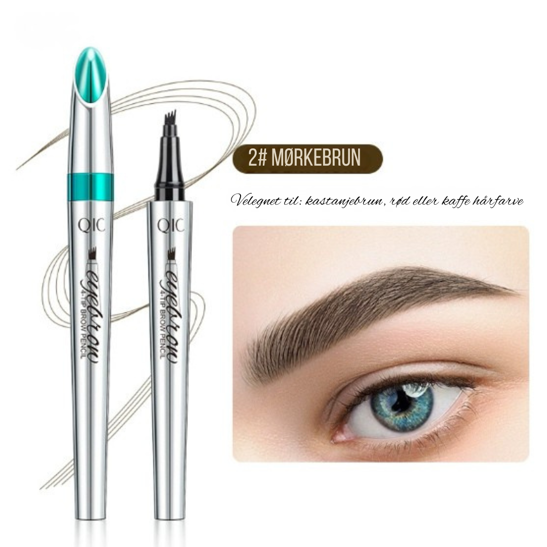 LashPro | 3D Vattentät mikroblading ögonbrynsstift 4 gaffelspets tatueringsstift (2-pack)