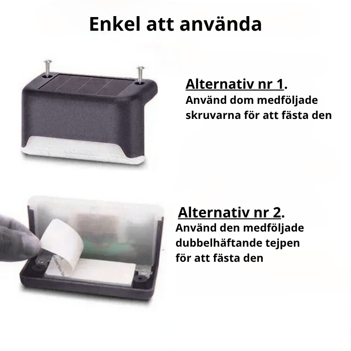 StairLight™ | Stämningsfulla utomhuslampor för trappor, kanter, balkongen eller staket (1+1 GRATIS)