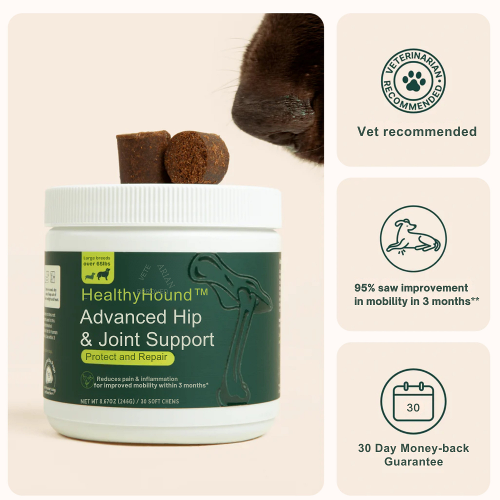HealthyHound™ | 3-i-1 Probiotika som främjar din hunds Mag-, Hud- & Energiproblem. NU 1+1 GRATIS & 2+2 GRATIS MED EXTRA RABATT
