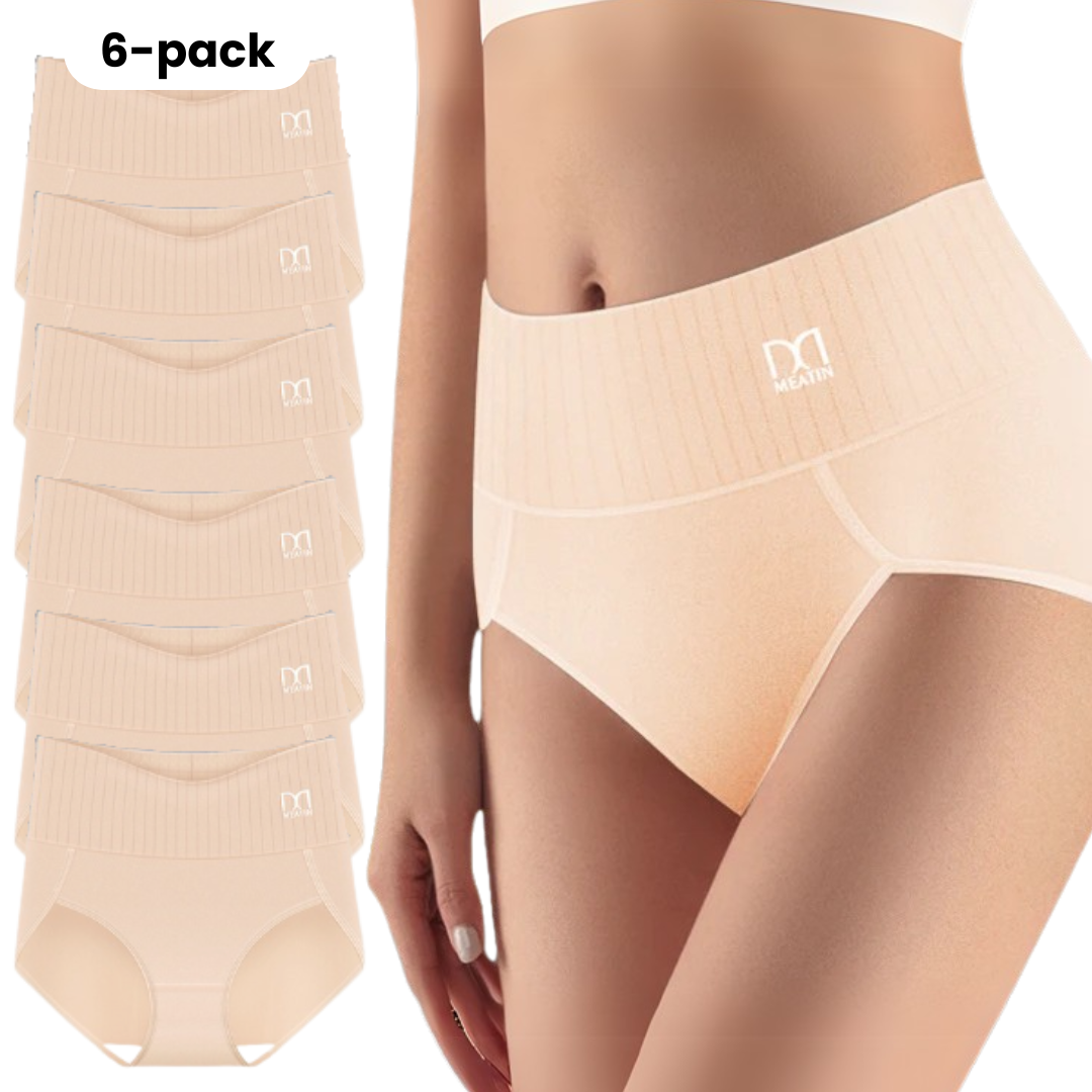 Avera ™ | 6-pack Andas & Bekväma Höga Midjetrosor med Magstöd