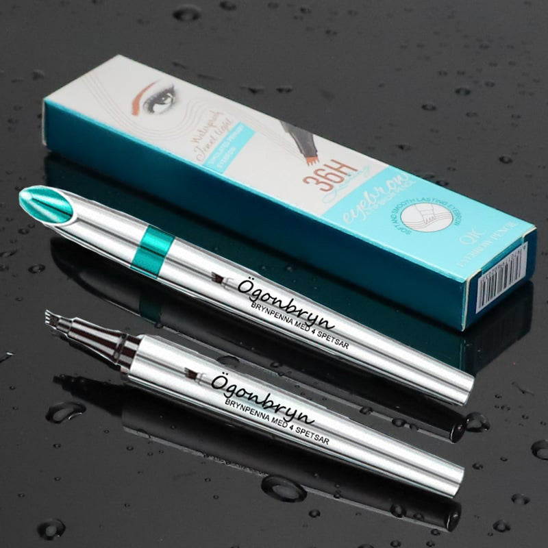 LashPro | 3D Vattentät mikroblading ögonbrynsstift 4 gaffelspets tatueringsstift (2-pack)