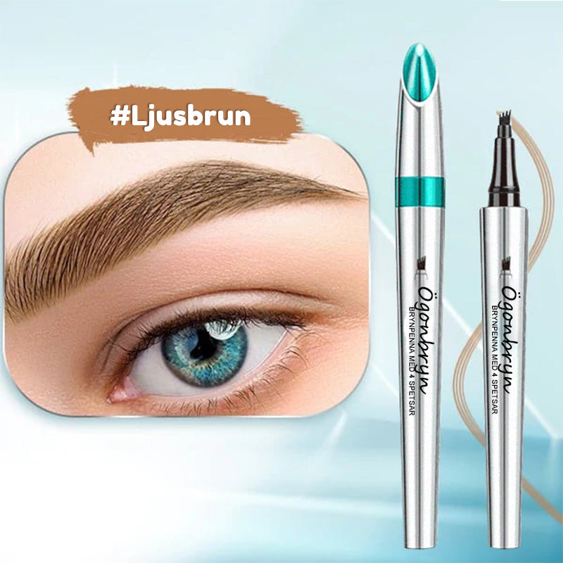 LashPro | 3D Vattentät mikroblading ögonbrynsstift 4 gaffelspets tatueringsstift (2-pack)