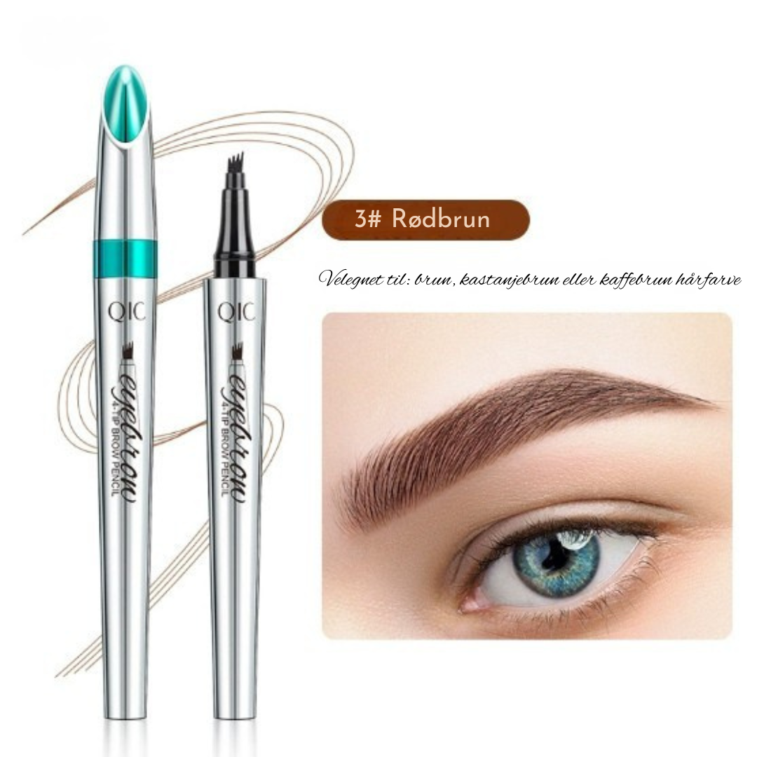 LashPro | 3D Vattentät mikroblading ögonbrynsstift 4 gaffelspets tatueringsstift (2-pack)