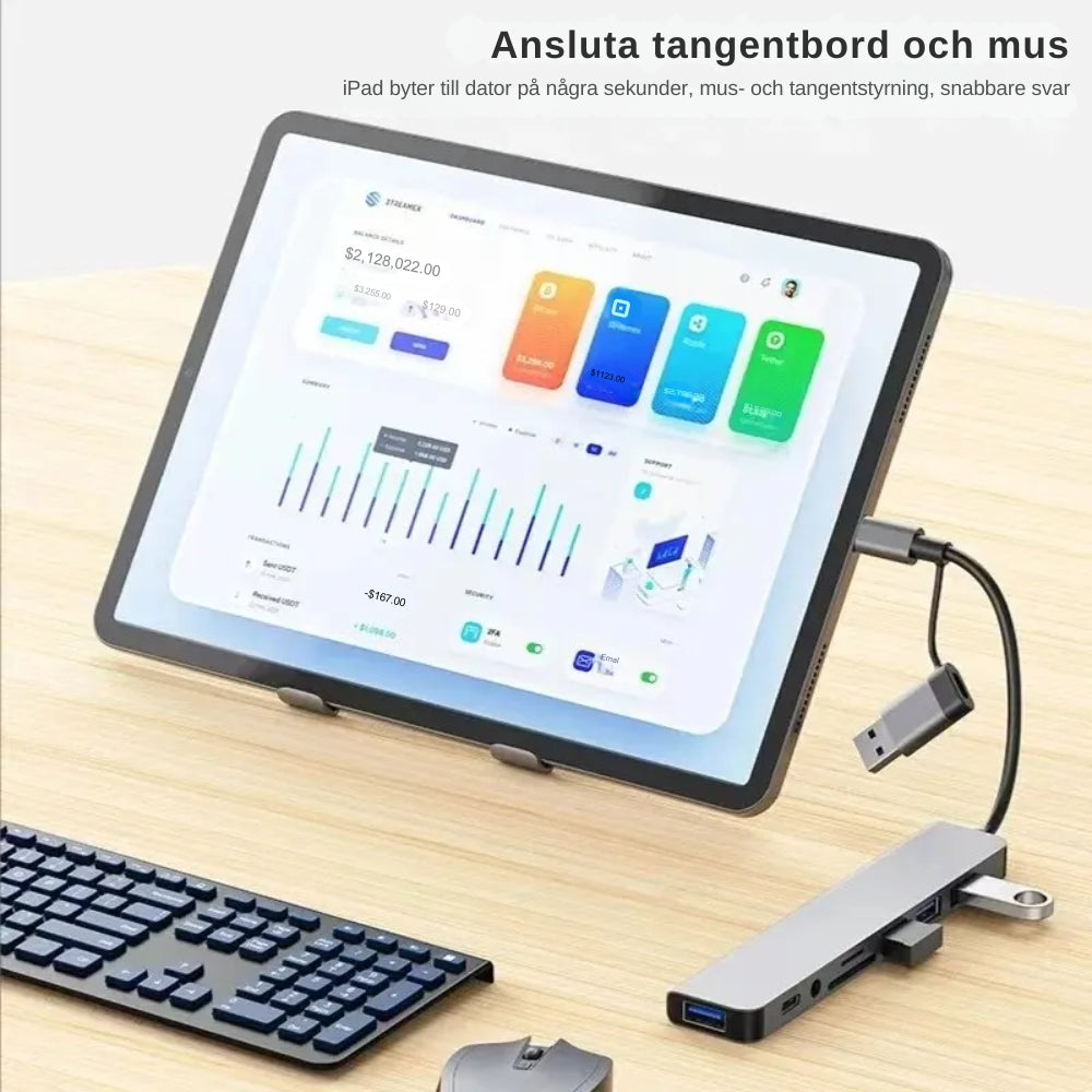 ConnectAll™ | 8-i-2 USB-hub för alla enheter