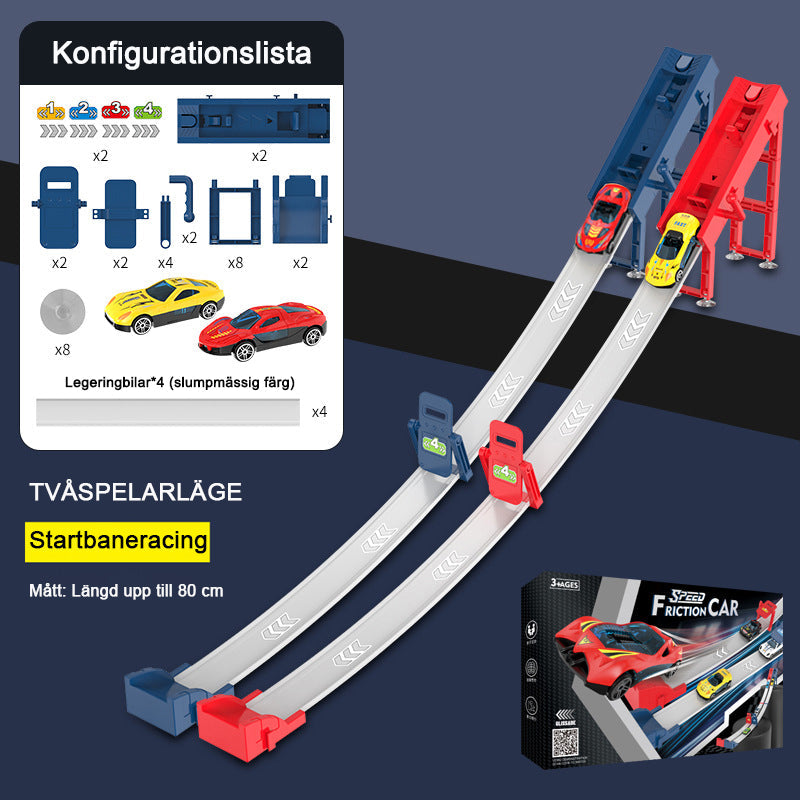 MiniCar MegaSet™🎁 48 mini pullback-bilar med inbyggt garage!