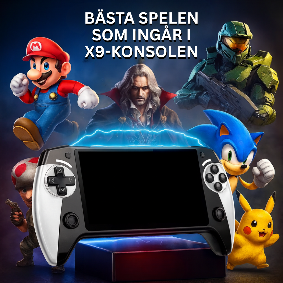 X9 Handheld | 🎮 Ta tillbaka 90-talet – Spela över 2 000 retrospel när som helst, var som helst!