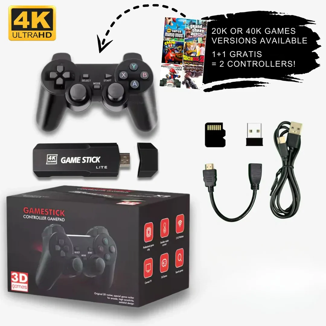 Golden90s Console™ | Återupplev din barndom med tusentals klassiska spel, inga nedladdningar behövs, bara koppla in och spela!