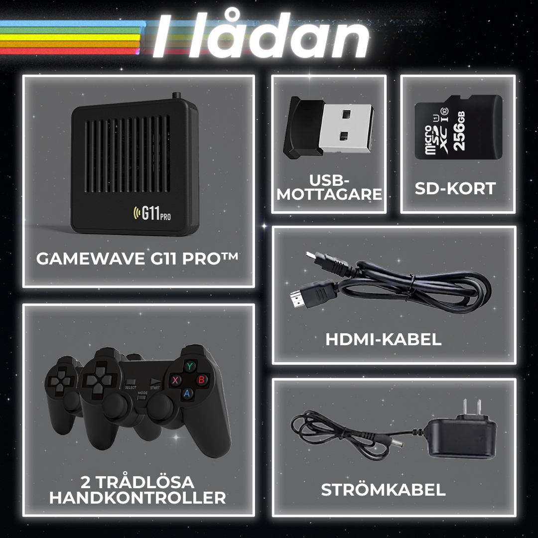 GameRox G11 Pro™ | Återupplev barndomen med retrospel