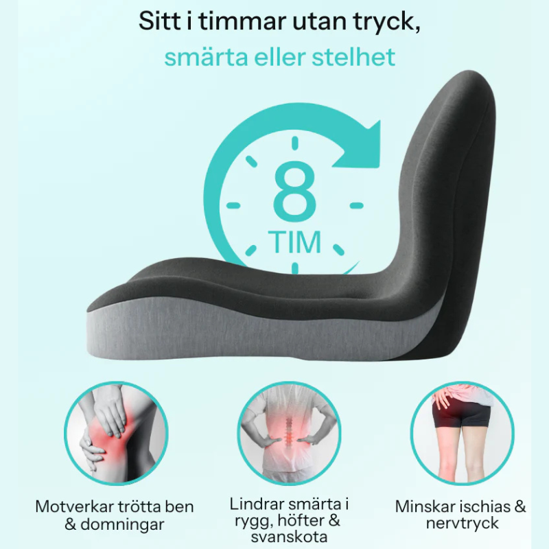 SitRelief™ | Lugnande avlastning för rygg, höfter och svanskota