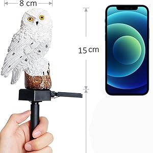 LjusUggla™ | Solcellsdriven ugglampa för trädgården