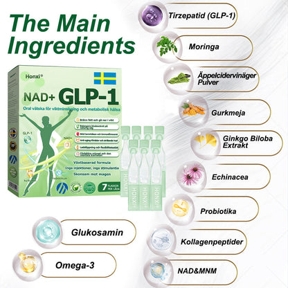 SmartHealth™ NAD+GLP-1 Oral vätska för viktminskning och metabolisk hälsa! Se erbjudandena