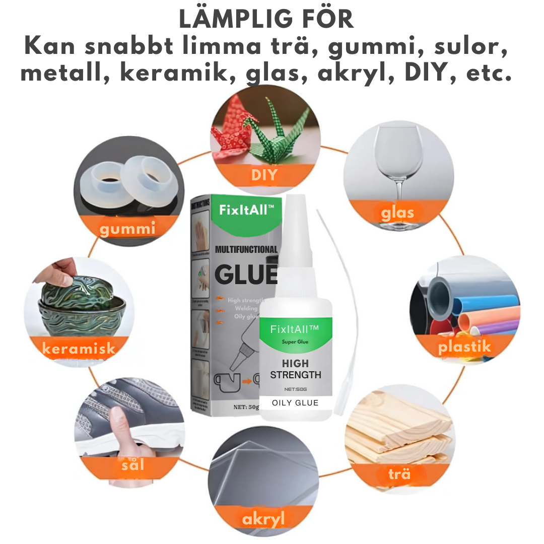 FixItAll™ | Vattentätt, dammtätt, höghållfast lim – reparera vad som helst på några sekunder
