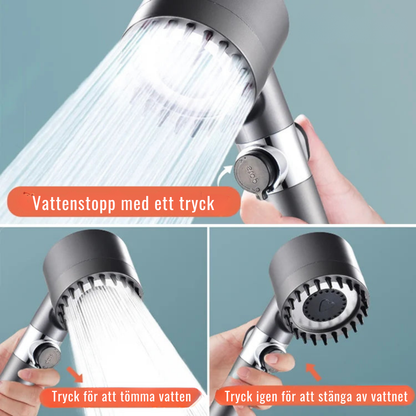 JetStröm™ | 4-i-1 multifunktionellt duschhuvud för massage och hudvård