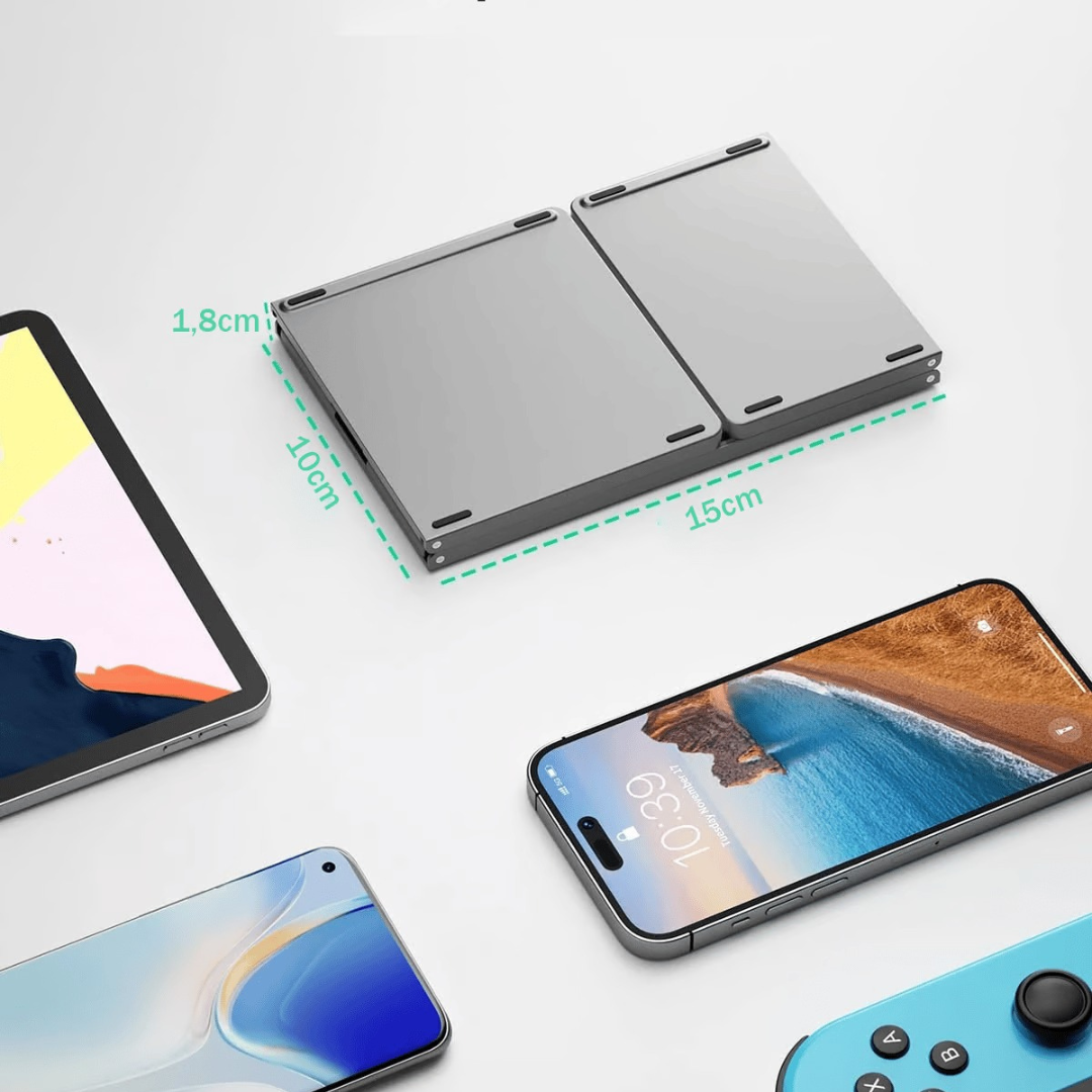 ThreeFold™ | Allt i ett vikbart tangentbord med touchpad.