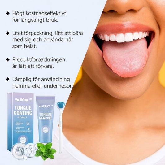 MouthCare™ | Säg adjö till beläggningar på tungan, dålig lukt och bakterier