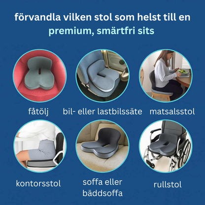 SitRelief™ | Lugnande avlastning för rygg, höfter och svanskota