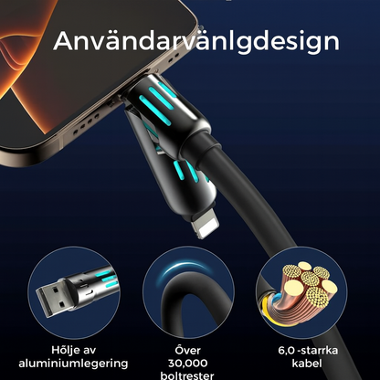 LaddaAllt 4-i-1™ | En kabel för allt – enkel laddning överallt