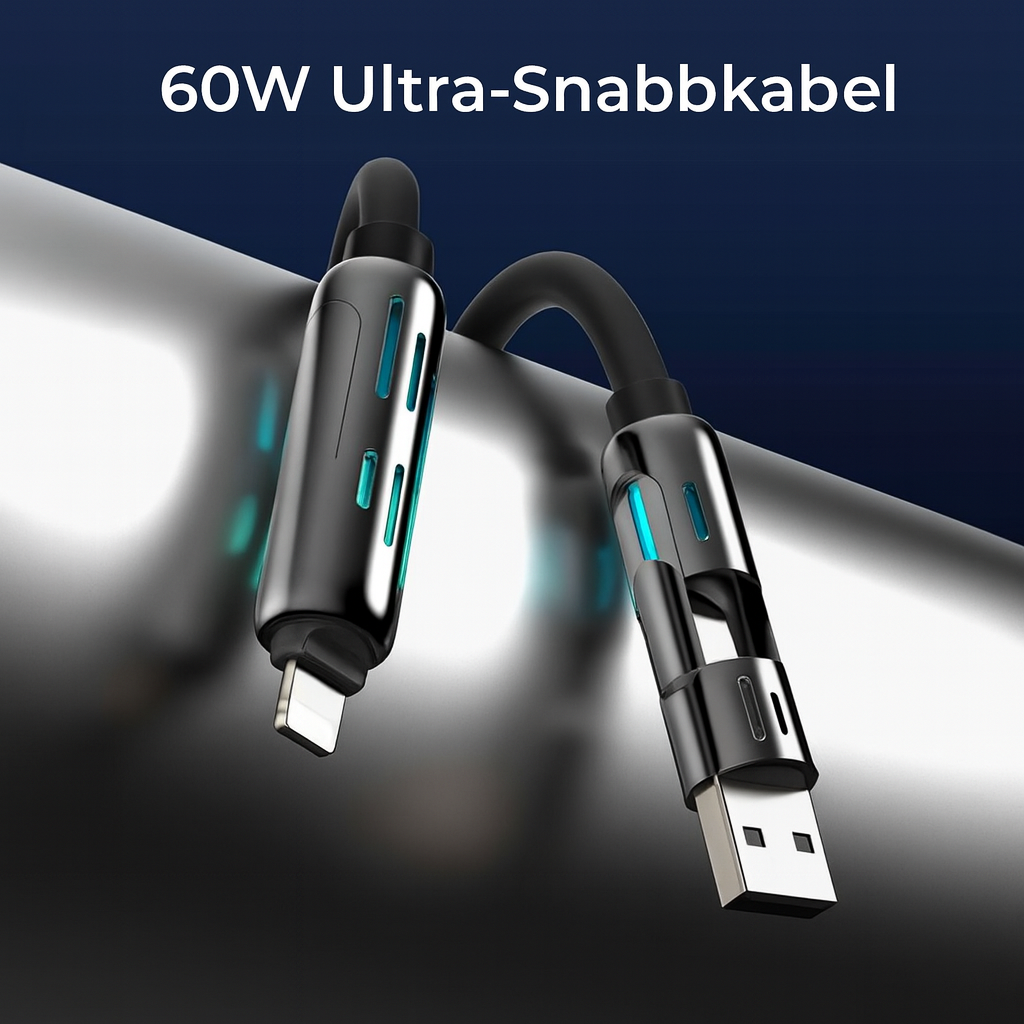LaddaAllt 4-i-1™ | En kabel för allt – enkel laddning överallt