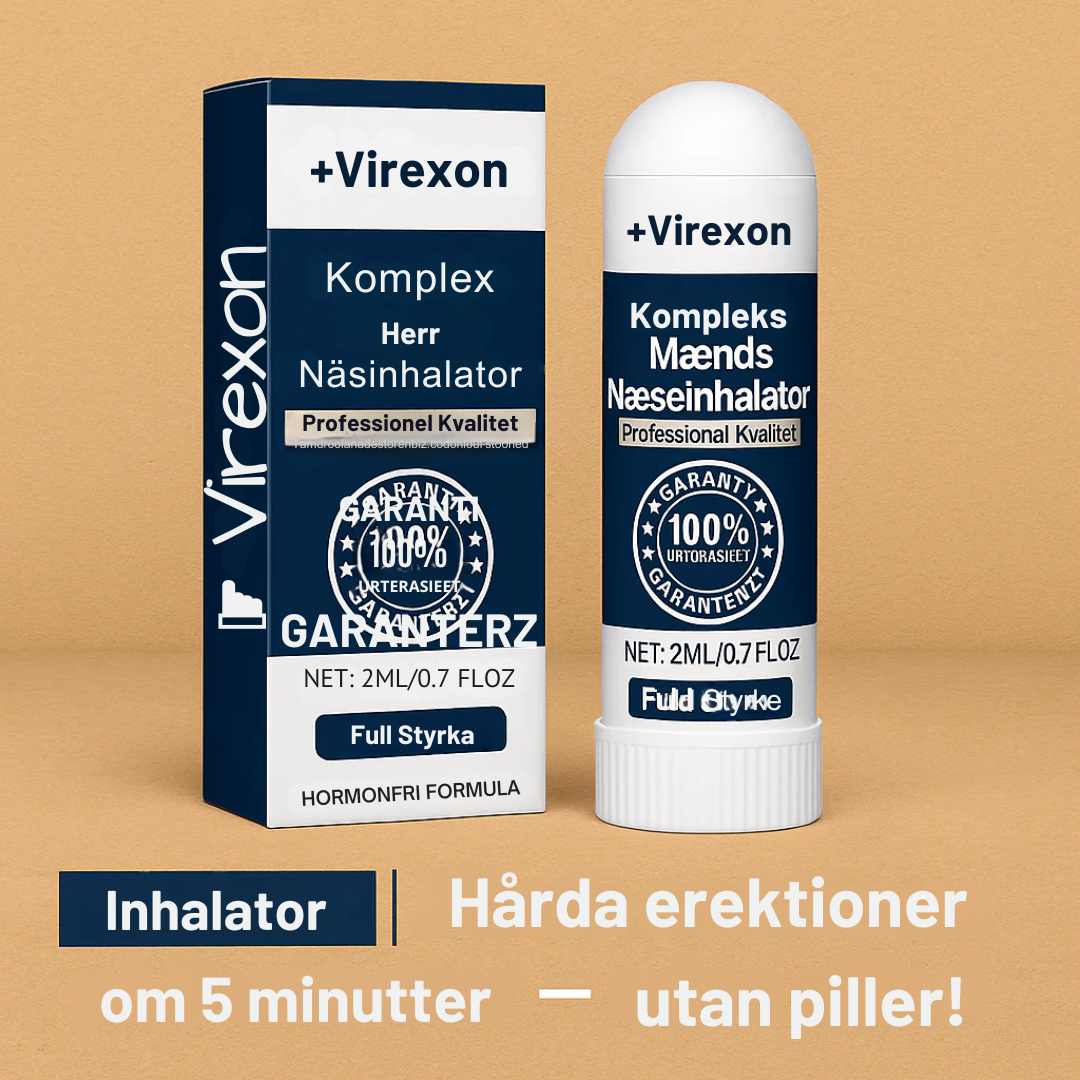 Virexon™ | Inhalator - Stenhårde erektioner på 5 minutter – utan piller! 1+1 GRATIS!