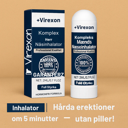 Virexon™ | Inhalator - Stenhårde erektioner på 5 minutter – utan piller! 1+1 GRATIS!