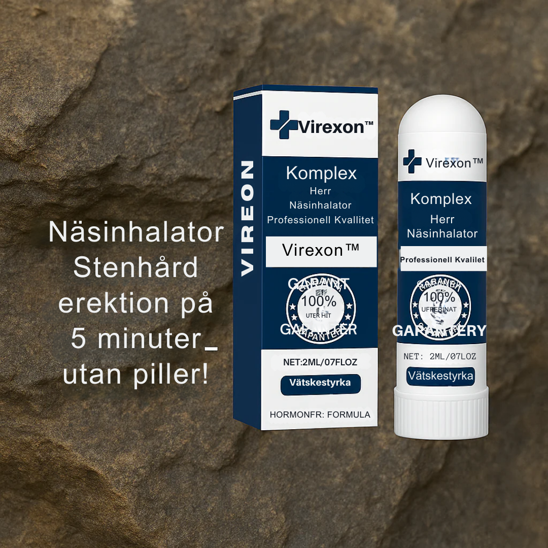 Virexon™ | Inhalator - Stenhårde erektioner på 5 minutter – utan piller! 1+1 GRATIS!