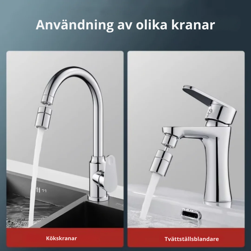 FlowFlex™ | 360-graders kranutlopp med kraftfull jet och spray!