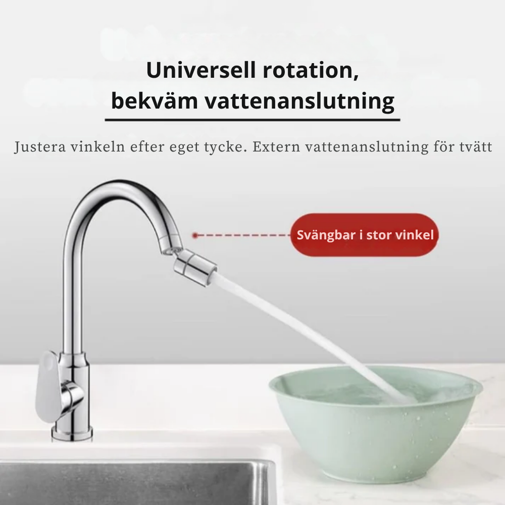 FlowFlex™ | 360-graders kranutlopp med kraftfull jet och spray!